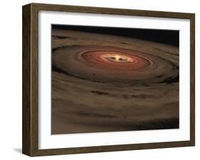 Artist's Concept Mini Solar System in the Making Photograph - Outer Space-Lantern Press-Framed Art Print