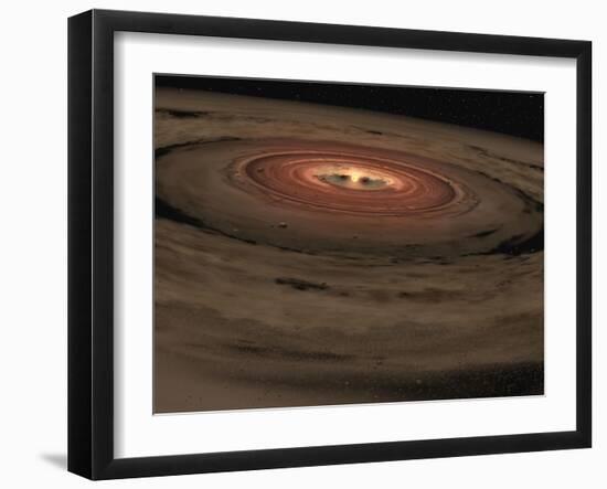 Artist's Concept Mini Solar System in the Making Photograph - Outer Space-Lantern Press-Framed Art Print