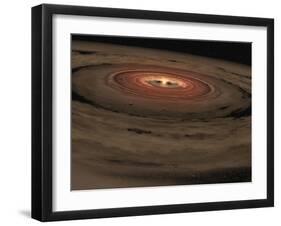 Artist's Concept Mini Solar System in the Making Photograph - Outer Space-Lantern Press-Framed Art Print