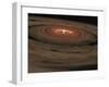 Artist's Concept Mini Solar System in the Making Photograph - Outer Space-Lantern Press-Framed Art Print