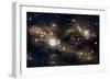 Artist's Concept of a Black Hole and it's Accretion Disk in Interstellar Space-null-Framed Premium Giclee Print