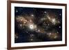 Artist's Concept of a Black Hole and it's Accretion Disk in Interstellar Space-null-Framed Art Print