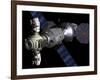 Artist's Concept of a Deep Space Vehicle with Extended Stay Module and Manned Maneuvering Vehicles-Stocktrek Images-Framed Photographic Print