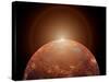 Artist's Concept of a Distant Red Planet Orbiting its Sun-Stocktrek Images-Stretched Canvas