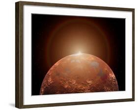 Artist's Concept of a Distant Red Planet Orbiting its Sun-Stocktrek Images-Framed Photographic Print