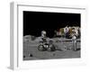 Artist's Concept of a Future Lunar Exploration Mission-Stocktrek Images-Framed Photographic Print