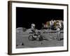 Artist's Concept of a Future Lunar Exploration Mission-Stocktrek Images-Framed Photographic Print