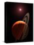 Artist's Concept of a Gas Giant Planet Orbiting a Red Dwarf K Star-Stocktrek Images-Stretched Canvas