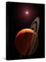 Artist's Concept of a Gas Giant Planet Orbiting a Red Dwarf K Star-Stocktrek Images-Stretched Canvas