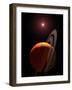 Artist's Concept of a Gas Giant Planet Orbiting a Red Dwarf K Star-Stocktrek Images-Framed Photographic Print