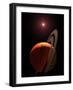 Artist's Concept of a Gas Giant Planet Orbiting a Red Dwarf K Star-Stocktrek Images-Framed Photographic Print