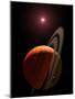 Artist's Concept of a Gas Giant Planet Orbiting a Red Dwarf K Star-Stocktrek Images-Mounted Photographic Print
