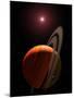 Artist's Concept of a Gas Giant Planet Orbiting a Red Dwarf K Star-Stocktrek Images-Mounted Photographic Print
