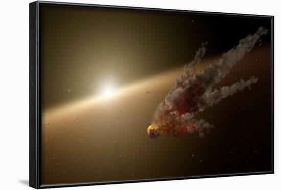 Artist's Concept of a Large Collision of Astronomical Objects-null-Framed Art Print