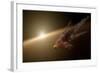 Artist's Concept of a Large Collision of Astronomical Objects-null-Framed Art Print