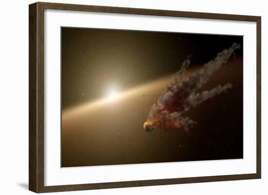 Artist's Concept of a Large Collision of Astronomical Objects-null-Framed Art Print