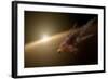 Artist's Concept of a Large Collision of Astronomical Objects-null-Framed Art Print