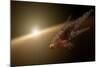 Artist's Concept of a Large Collision of Astronomical Objects-null-Mounted Art Print