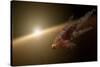 Artist's Concept of a Large Collision of Astronomical Objects-null-Stretched Canvas