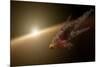 Artist's Concept of a Large Collision of Astronomical Objects-null-Mounted Art Print