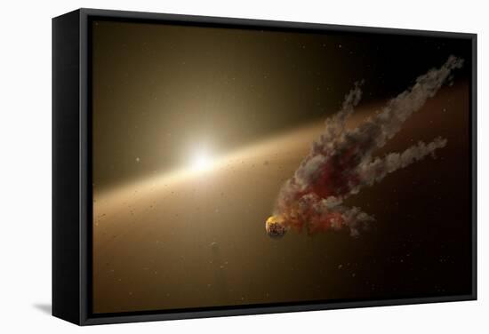 Artist's Concept of a Large Collision of Astronomical Objects-null-Framed Stretched Canvas