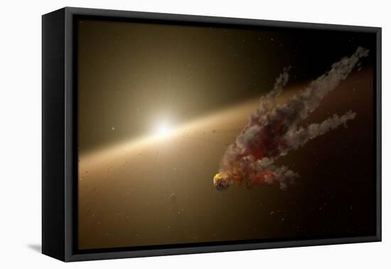 Artist's Concept of a Large Collision of Astronomical Objects-null-Framed Stretched Canvas