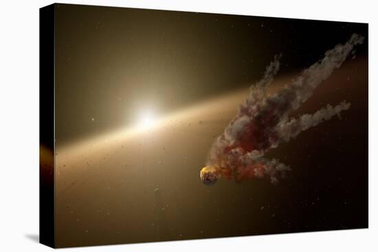 Artist's Concept of a Large Collision of Astronomical Objects-null-Stretched Canvas