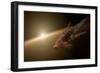 Artist's Concept of a Large Collision of Astronomical Objects-null-Framed Premium Giclee Print
