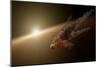 Artist's Concept of a Large Collision of Astronomical Objects-null-Mounted Premium Giclee Print