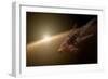 Artist's Concept of a Large Collision of Astronomical Objects-null-Framed Art Print