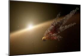 Artist's Concept of a Large Collision of Astronomical Objects-null-Mounted Art Print