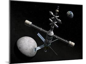 Artist's Concept of a Lunar Cycler-Stocktrek Images-Mounted Photographic Print