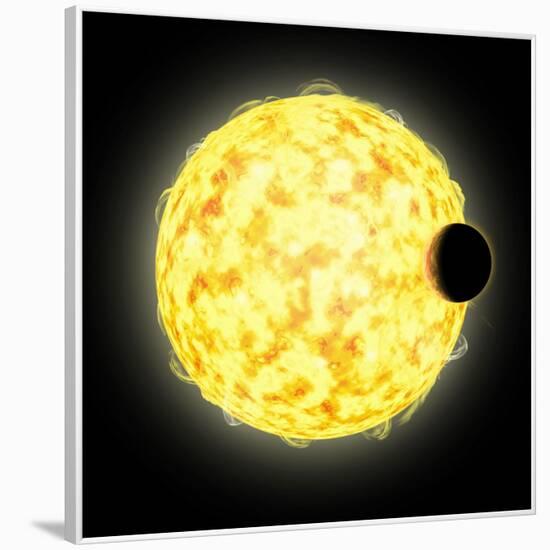 Artist's Concept of a Massive Planet in Very Close Orbit around it's Star-null-Framed Art Print