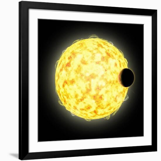 Artist's Concept of a Massive Planet in Very Close Orbit around it's Star-null-Framed Art Print