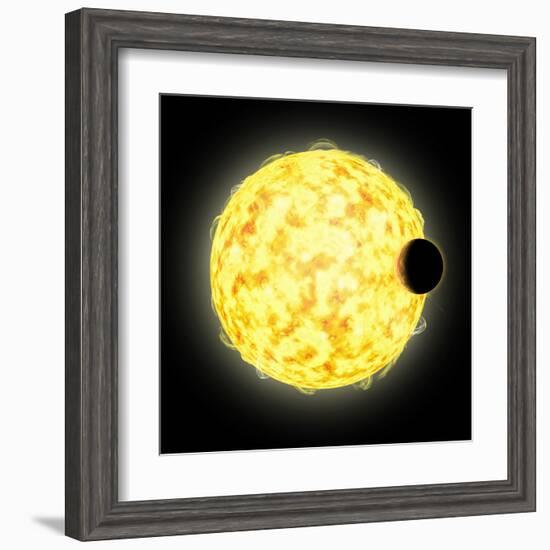 Artist's Concept of a Massive Planet in Very Close Orbit around it's Star-null-Framed Art Print