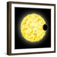 Artist's Concept of a Massive Planet in Very Close Orbit around it's Star-null-Framed Art Print