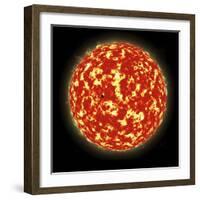 Artist's Concept of a Planet Passing in Front of a Sun-Like Star it Orbits-null-Framed Art Print