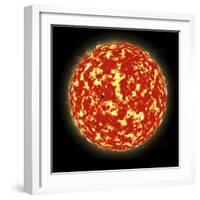 Artist's Concept of a Planet Passing in Front of a Sun-Like Star it Orbits-null-Framed Art Print