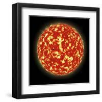 Artist's Concept of a Planet Passing in Front of a Sun-Like Star it Orbits-null-Framed Art Print