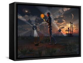 Artist's Concept of a Quest to Find New Forms of Energy-Stocktrek Images-Framed Stretched Canvas