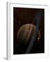 Artist's Concept of a Ringed Gas Giant and its Moons-Stocktrek Images-Framed Photographic Print