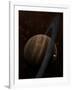 Artist's Concept of a Ringed Gas Giant and its Moons-Stocktrek Images-Framed Photographic Print