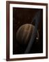 Artist's Concept of a Ringed Gas Giant and its Moons-Stocktrek Images-Framed Photographic Print