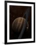 Artist's Concept of a Ringed Gas Giant and its Moons-Stocktrek Images-Framed Photographic Print