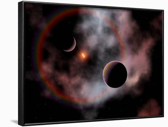 Artist's Concept of a Rose Nebula, Home to Relatively New and Young Star Systems-Stocktrek Images-Framed Photographic Print