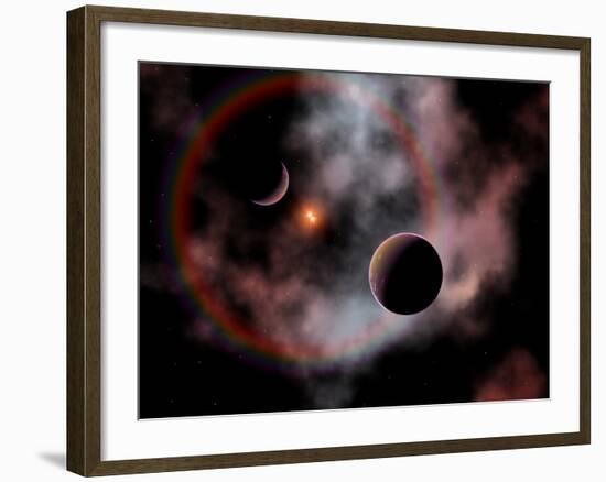 Artist's Concept of a Rose Nebula, Home to Relatively New and Young Star Systems-Stocktrek Images-Framed Photographic Print