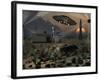 Artist's Concept of a Science Fiction Alien Landscape-Stocktrek Images-Framed Photographic Print