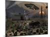 Artist's Concept of a Science Fiction Alien Landscape-Stocktrek Images-Mounted Photographic Print