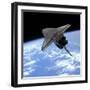 Artist's Concept of a Space Shuttle Entering Earth Orbit-Stocktrek Images-Framed Photographic Print