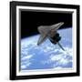 Artist's Concept of a Space Shuttle Entering Earth Orbit-Stocktrek Images-Framed Photographic Print